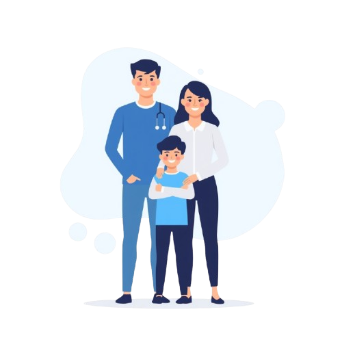 Família feliz com plano de saúde
